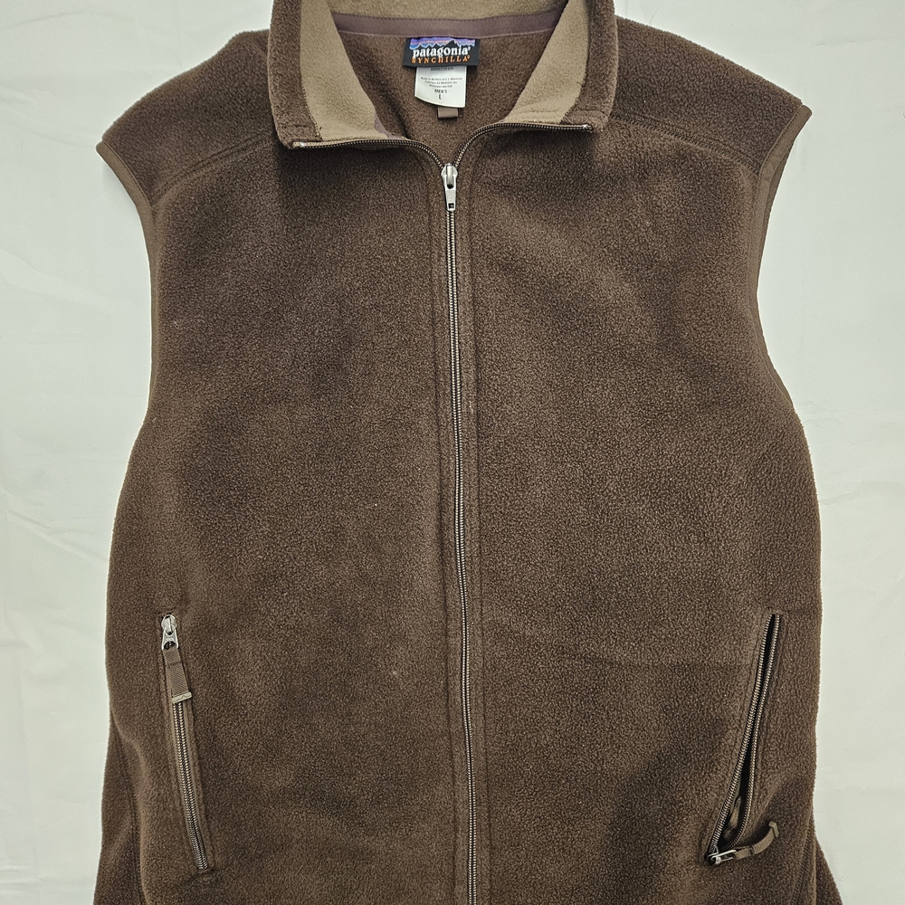 Patagonia Synchilla Men's Dark Brown Fleece Vest Size Large